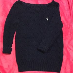 Navy polo sweater